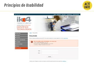 Principios de Usabilidad
 