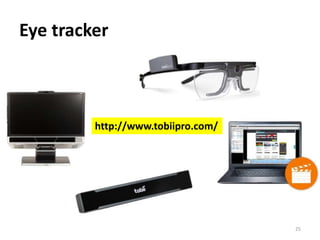 Eye tracker
25
http://www.tobiipro.com/
 