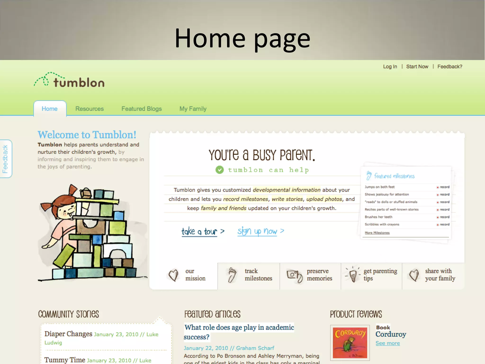 Home page