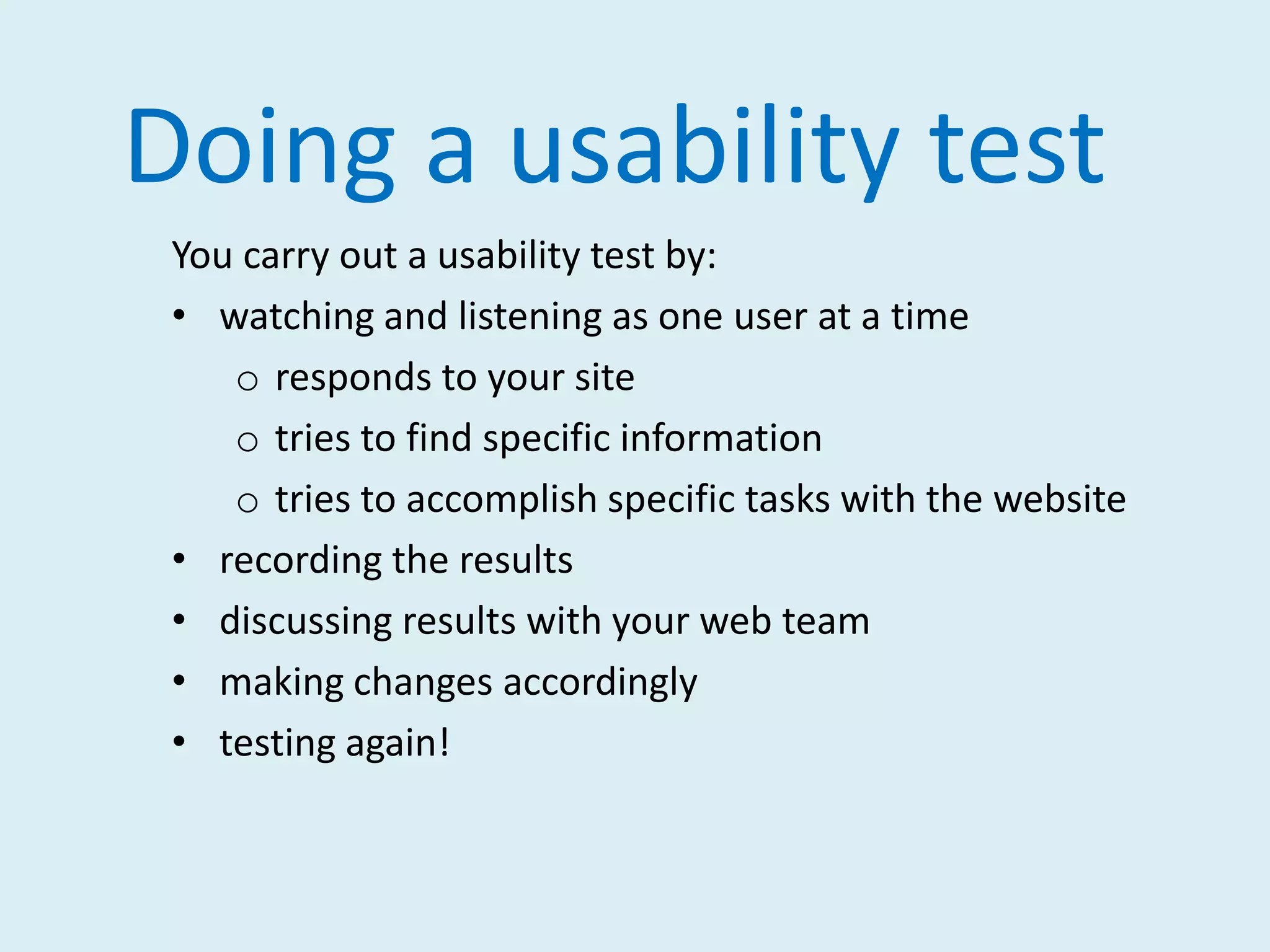 Information pagesdestination pages where users scan and get their information