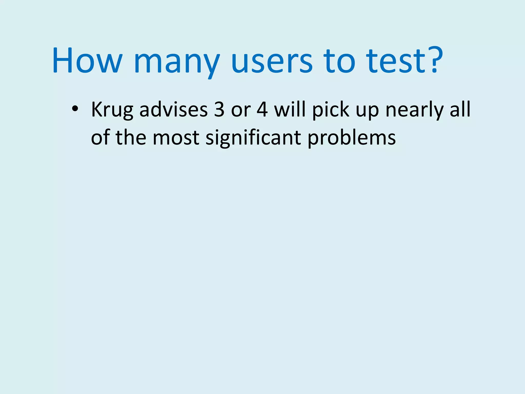Usability testing Usability testing helps you find out how well your website is working.