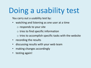 Information pagesdestination pages where users scan and get their information