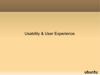 Usability & User Experience 