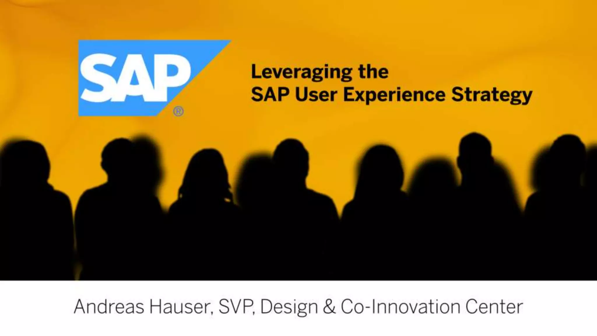 UX - Usability - Keynote SAP UX Strategy