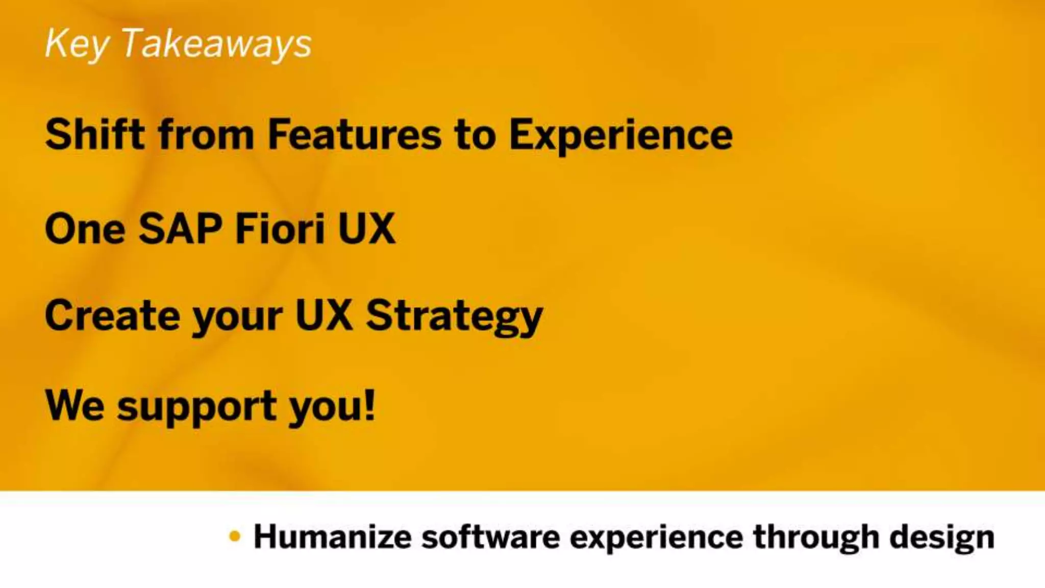 UX - Usability - Keynote SAP UX Strategy