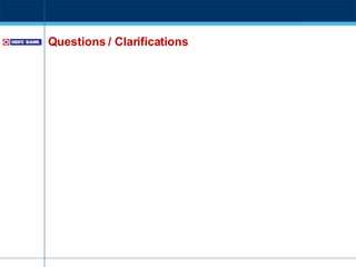 Questions / Clarifications 