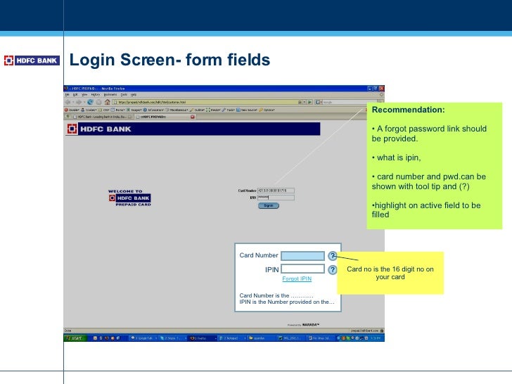 Hdfc forex card forgot ipin