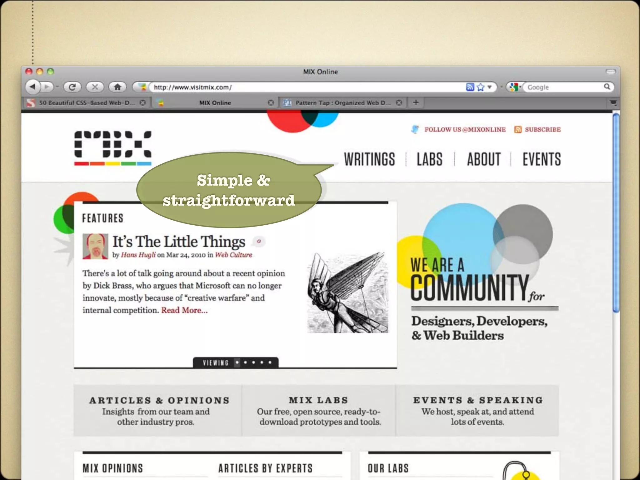 Simple &
straightforward
 