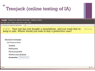 +
    Treejack (online testing of IA)
 