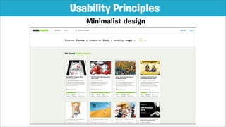 Minimalist design
Usability Principles
 