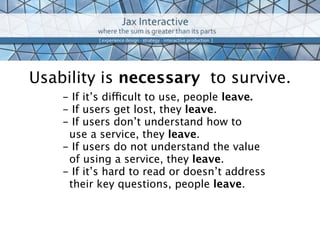 Usability - what is it & why is it important Slide 8