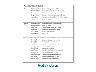 Voter slate

 