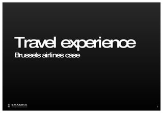 Travel experience  Brussels airlines case 