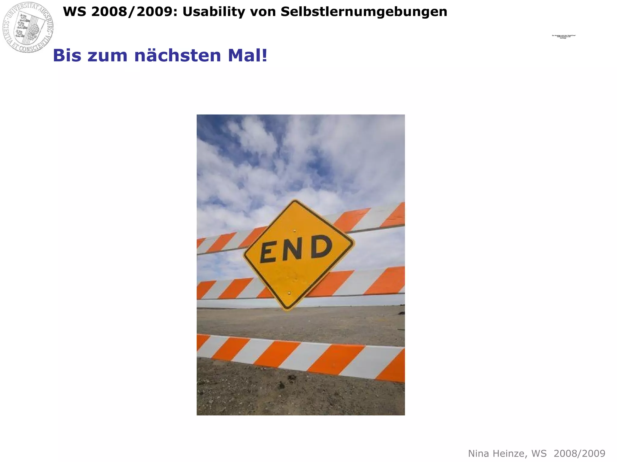 Bis zum nächsten Mal! 