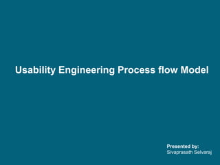 Usability Engineering Process flow Model Presented by: Sivaprasath Selvaraj 