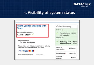 1. Visibility of system status
 