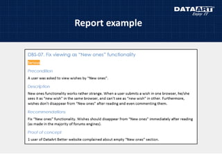 Report example
 