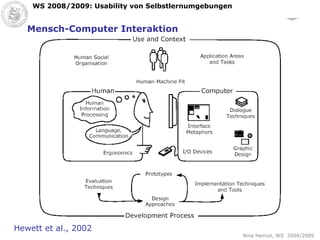 Mensch-Computer Interaktion Hewett et al., 2002 