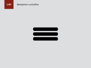 LAV Metaphern schaffen
 