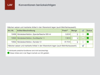 Konventionen berücksichtigenLAV
 