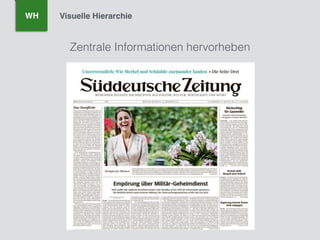 Zentrale Informationen hervorheben
WH Visuelle Hierarchie
 