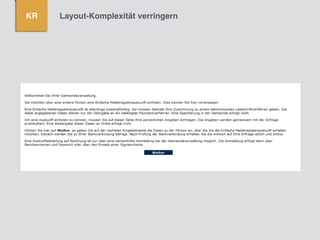 KR Layout-Komplexität verringern
 