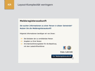 KR Layout-Komplexität verringern
 