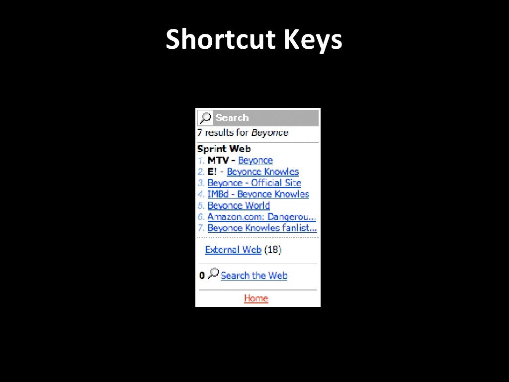 Shortcut Keys