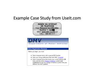 Example Case Study from UseIt.com 