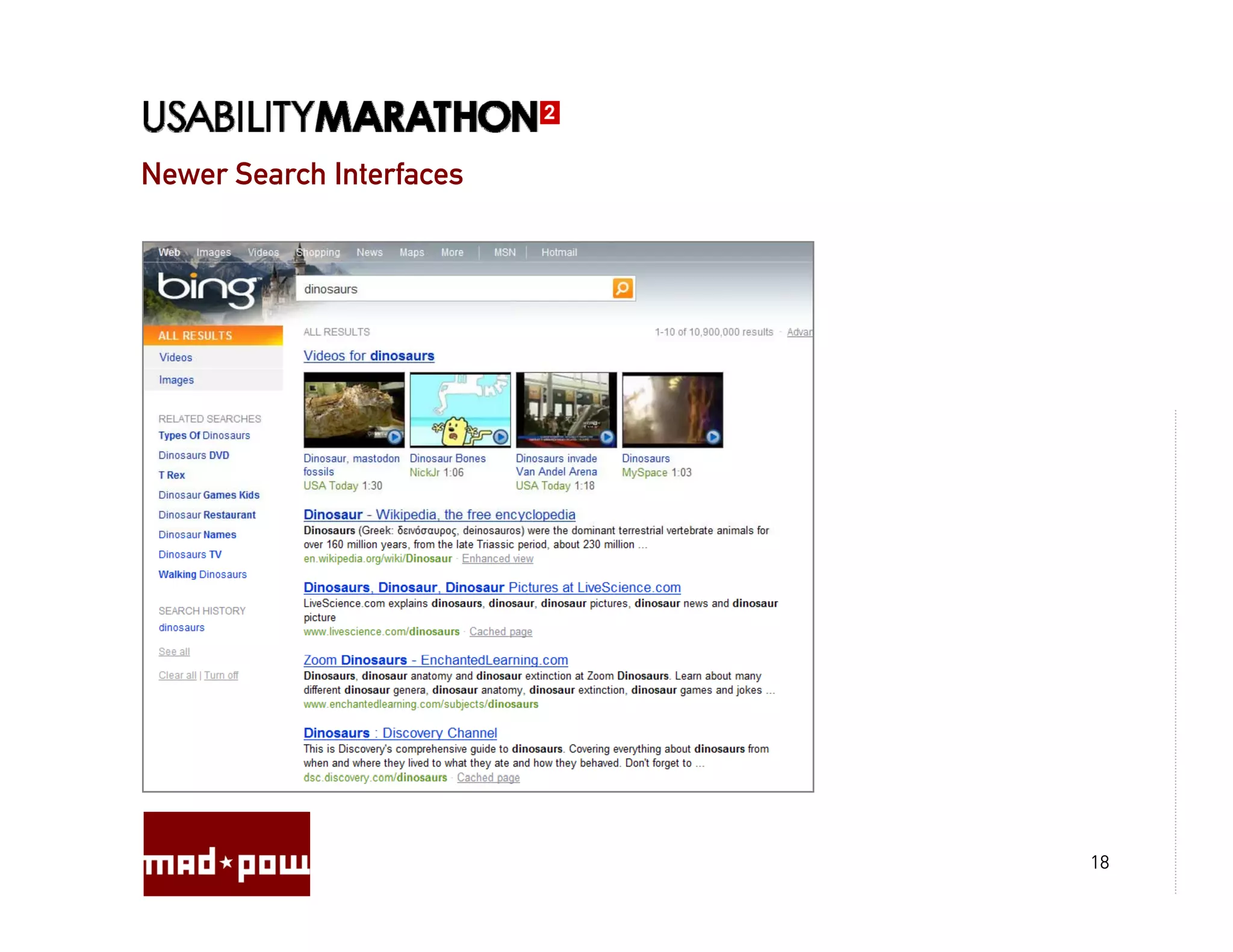 Newer Search Interfaces




                          18
 