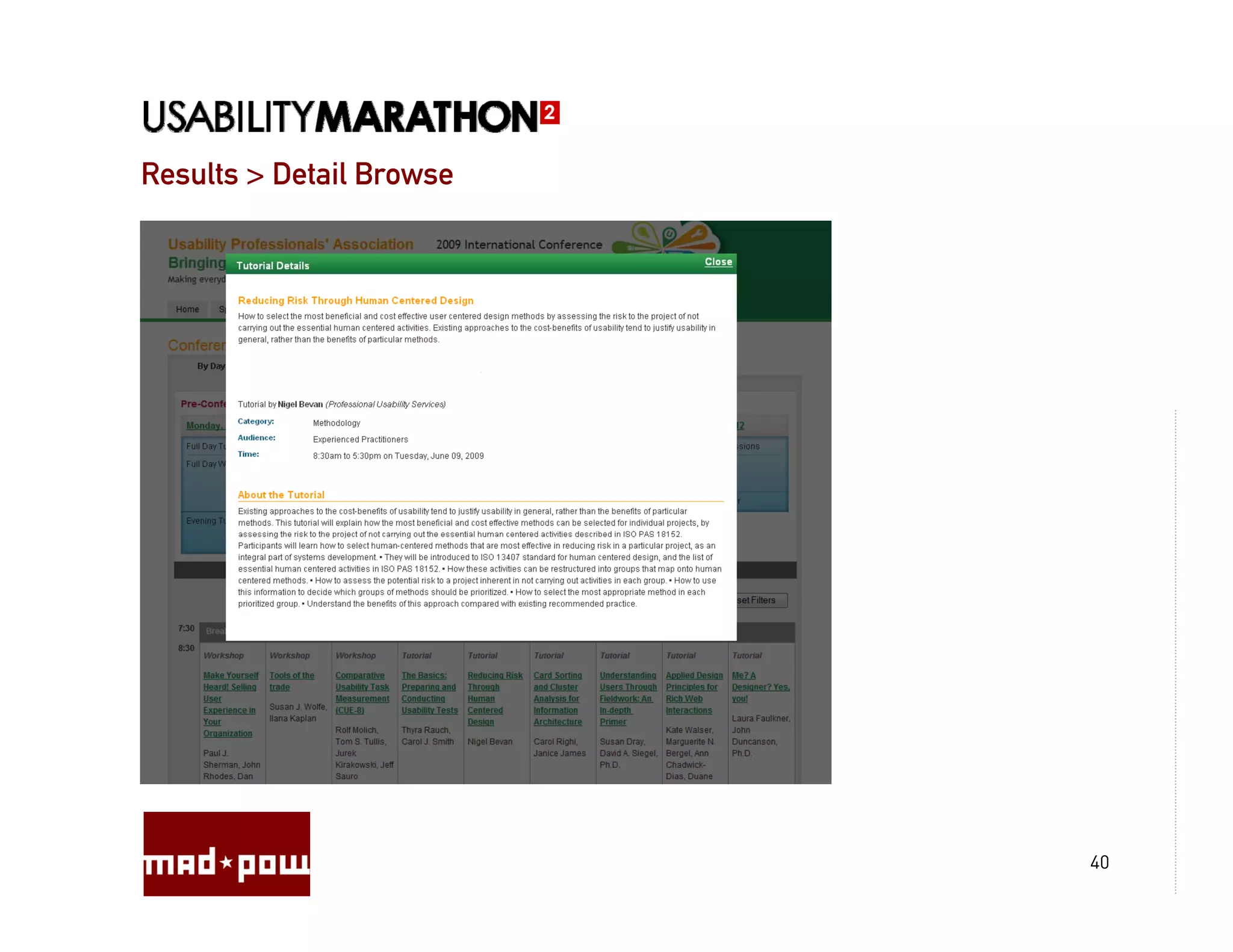 Results > Detail Browse




                          40
 