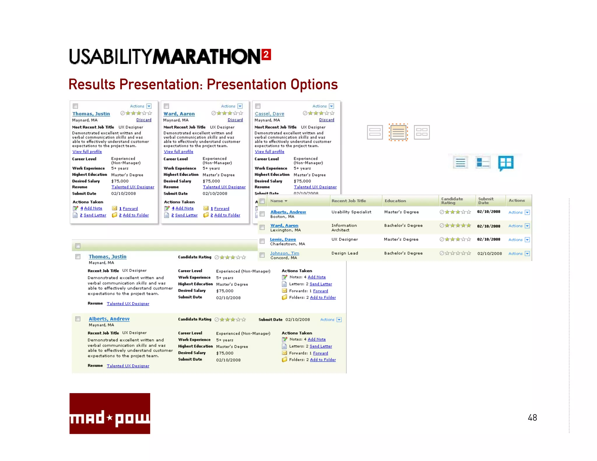 Results Presentation: Presentation Options




                                             48
 