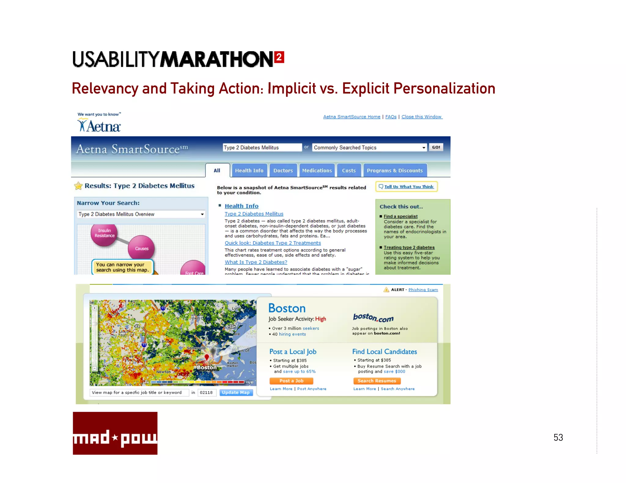Relevancy and Taking Action: Implicit vs. Explicit Personalization
                                      vs




                                                                     53
 