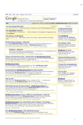 9
Klickdummy der Google-Ergebnisseite mit eingezeichneten LookZones.
 