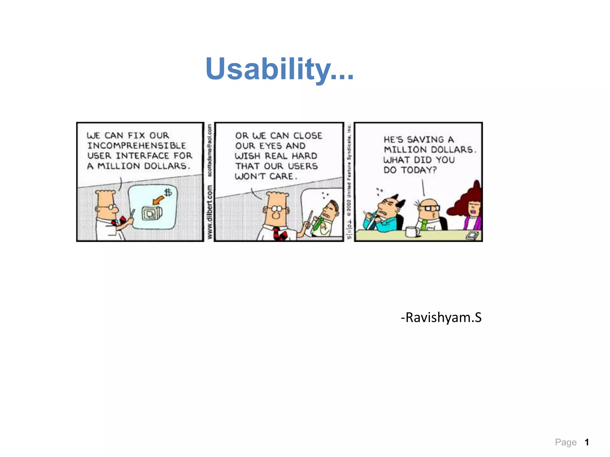 Usability...-Ravishyam.S
