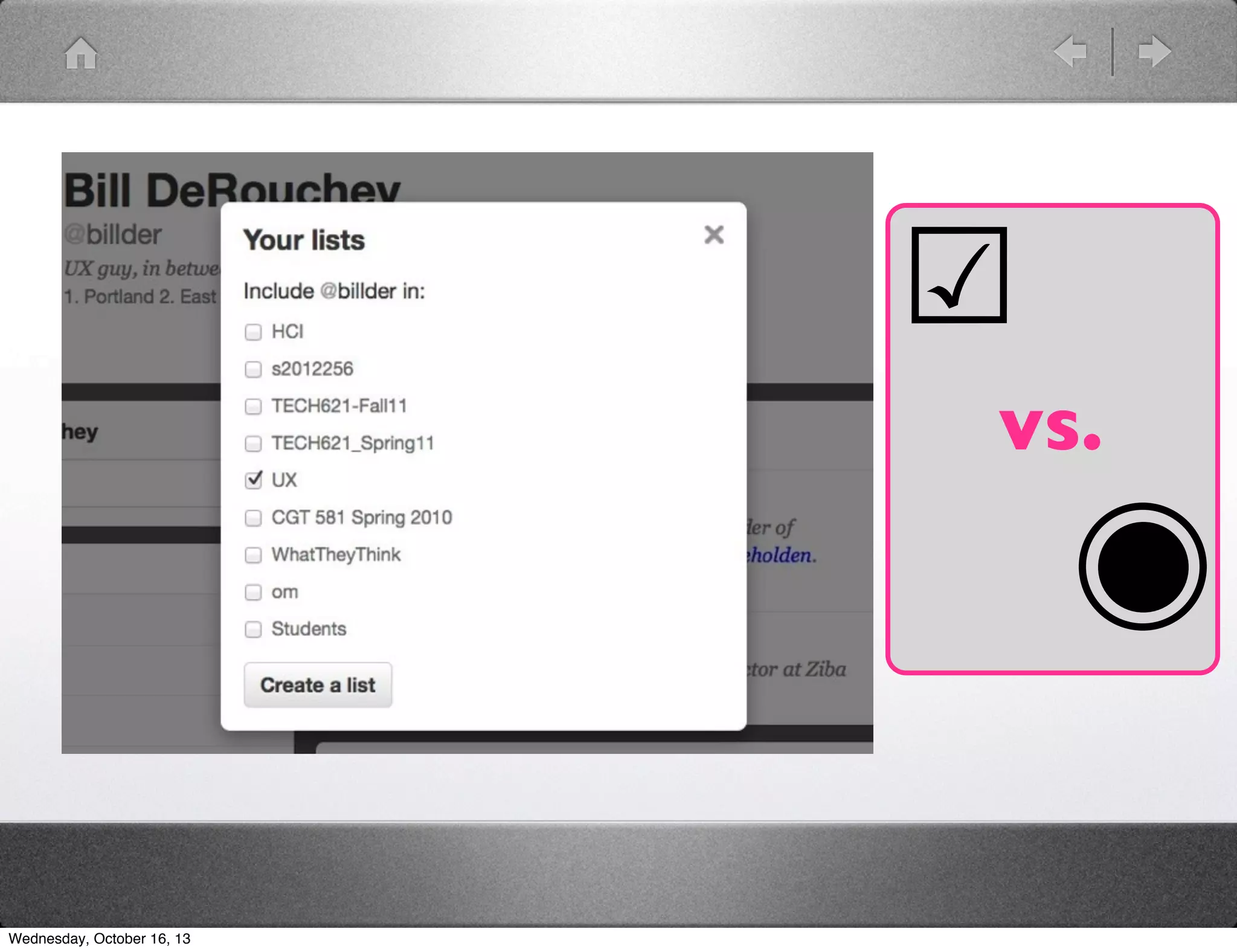 ☑
vs.

Wednesday, October 16, 13

 