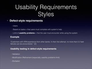 Requirements. Failure Example Usability requirements and their elicitation | PDF
