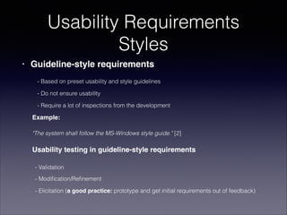 Basic Usability Rules.pdf Usability requirements and their elicitation | PDF