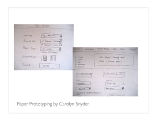 Paper Prototyping by Carolyn Snyder
 