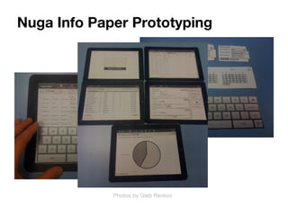 Nuga Info Paper Prototyping 
Photos by Gleb Revkov 
 