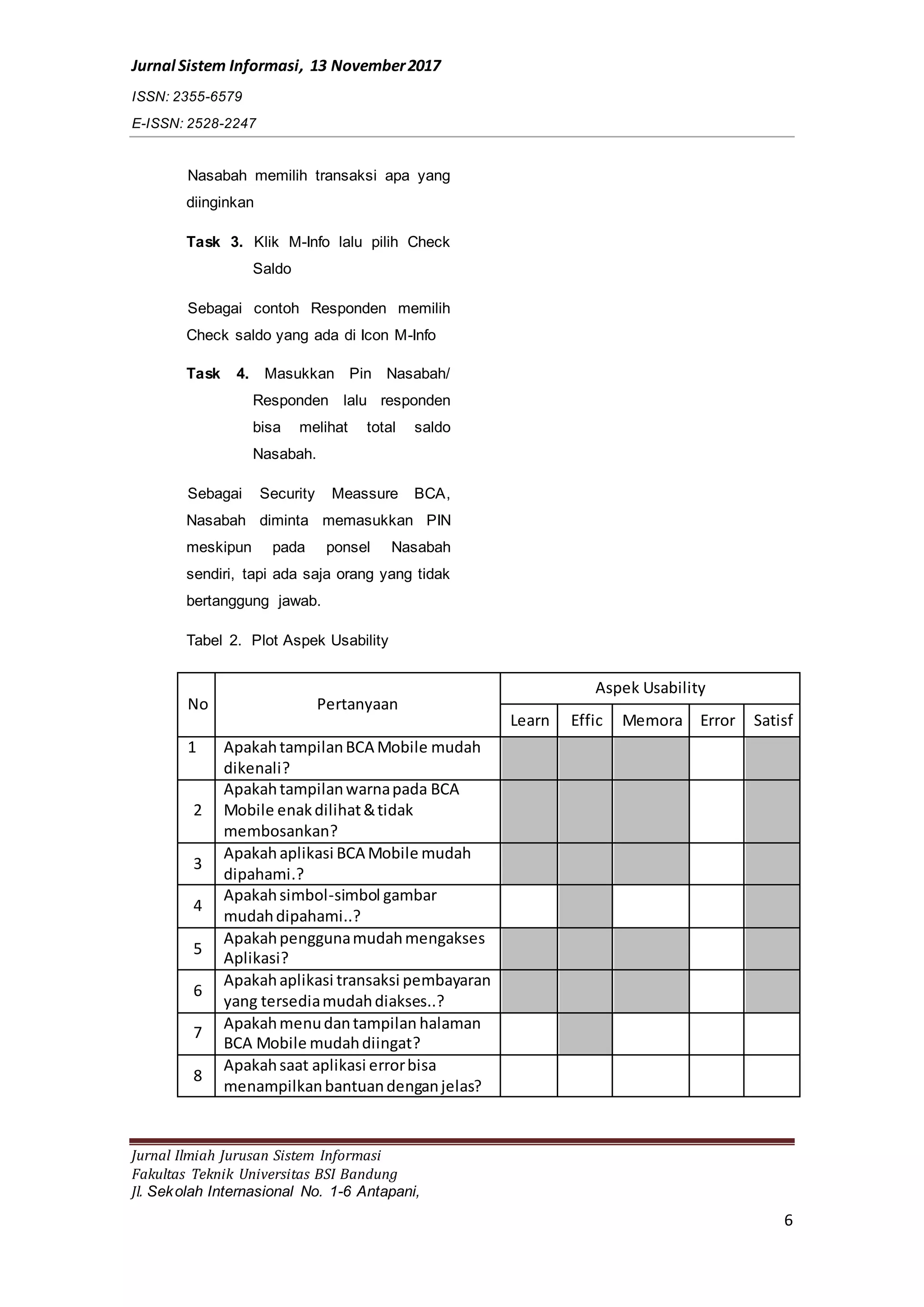 Usability Testing Desain Antar Muka Aplikasi BCA Mobile Pada Android | DOCX