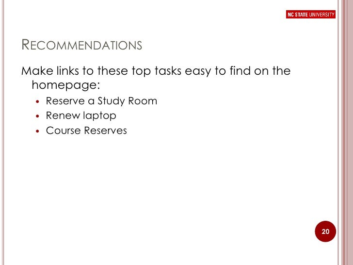 Ncsu Libraries Usability Testing