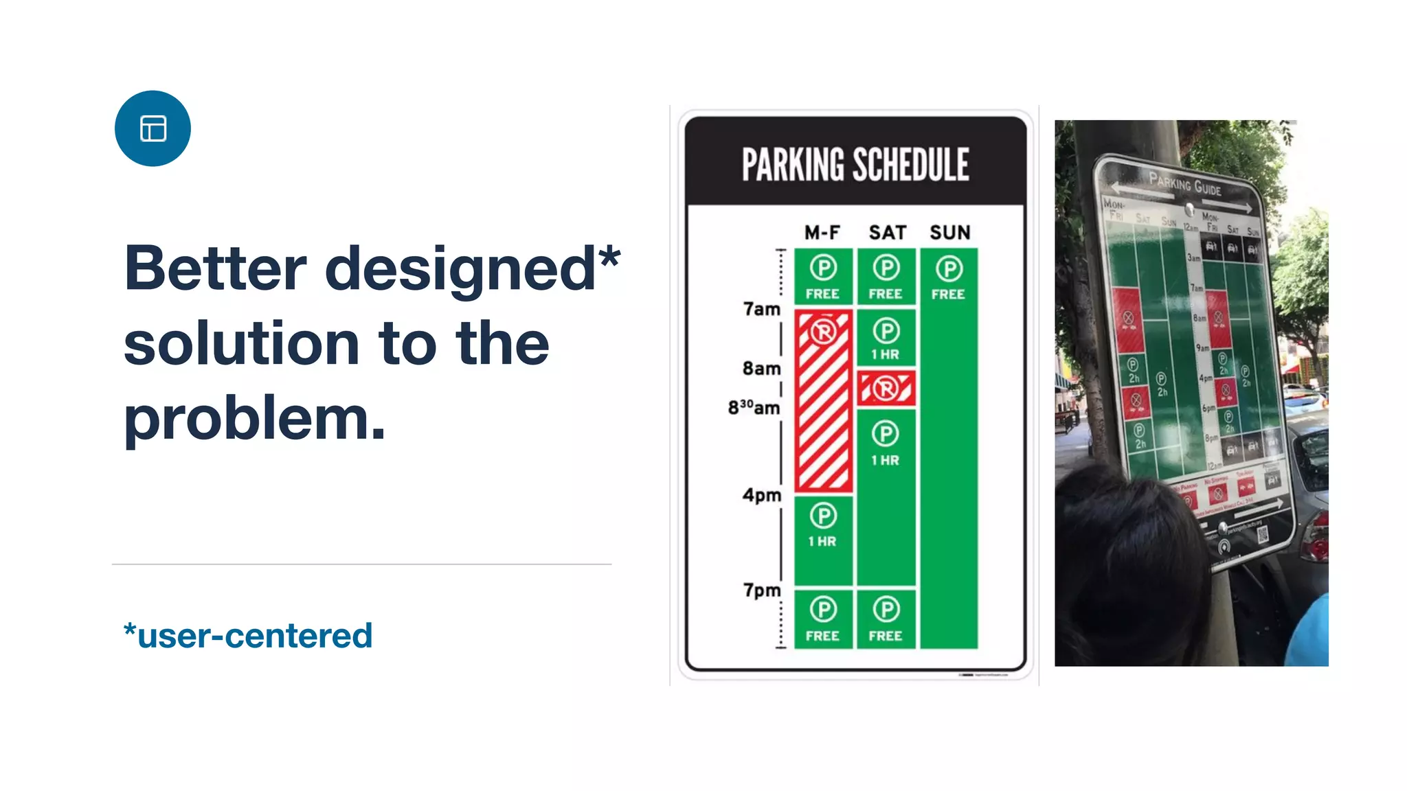 Better designed*
solution to the
problem.
*user-centered
 