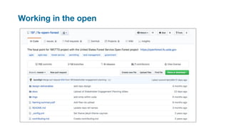 Working in the open
 