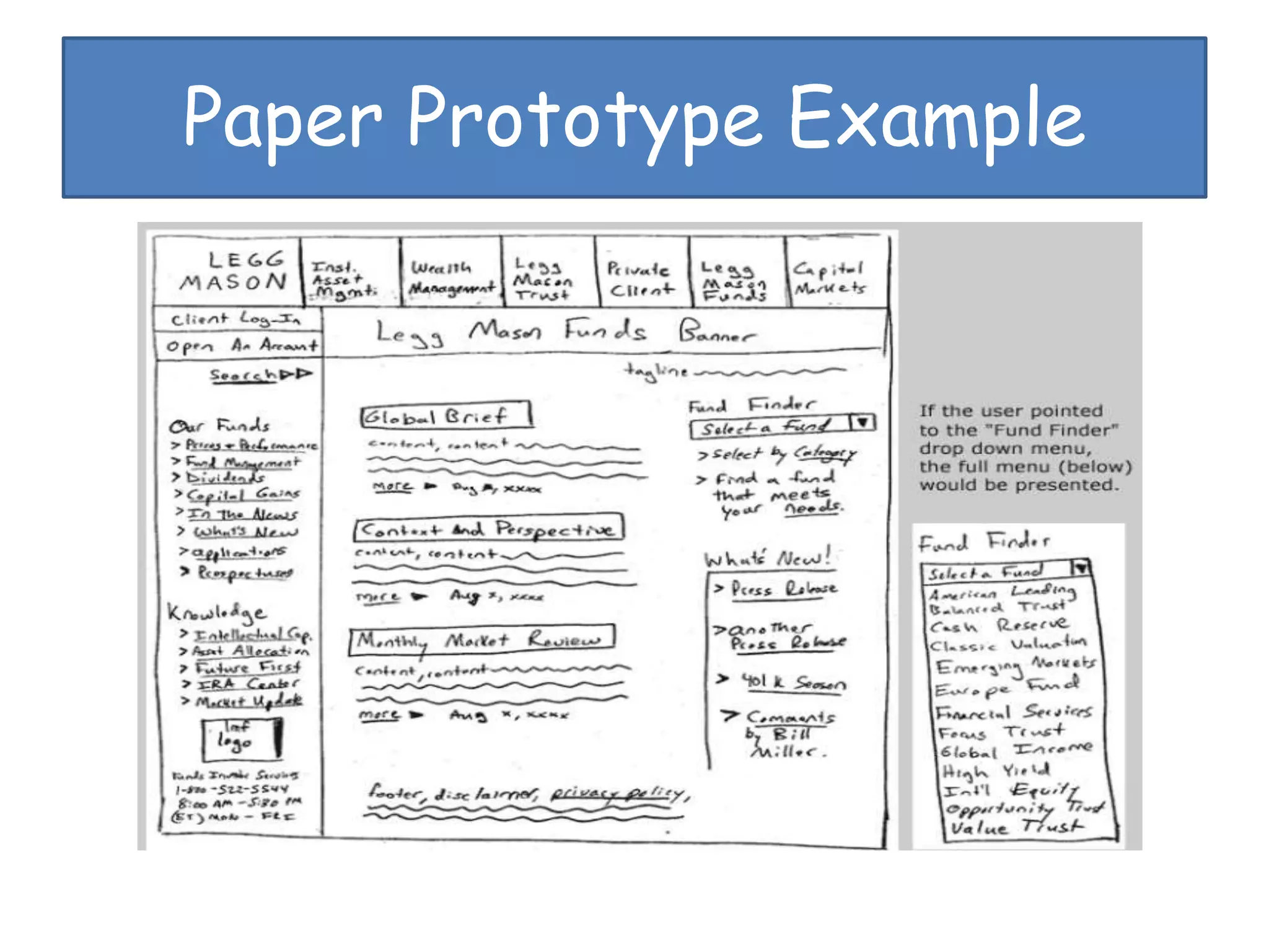 Paper Prototype Example
 