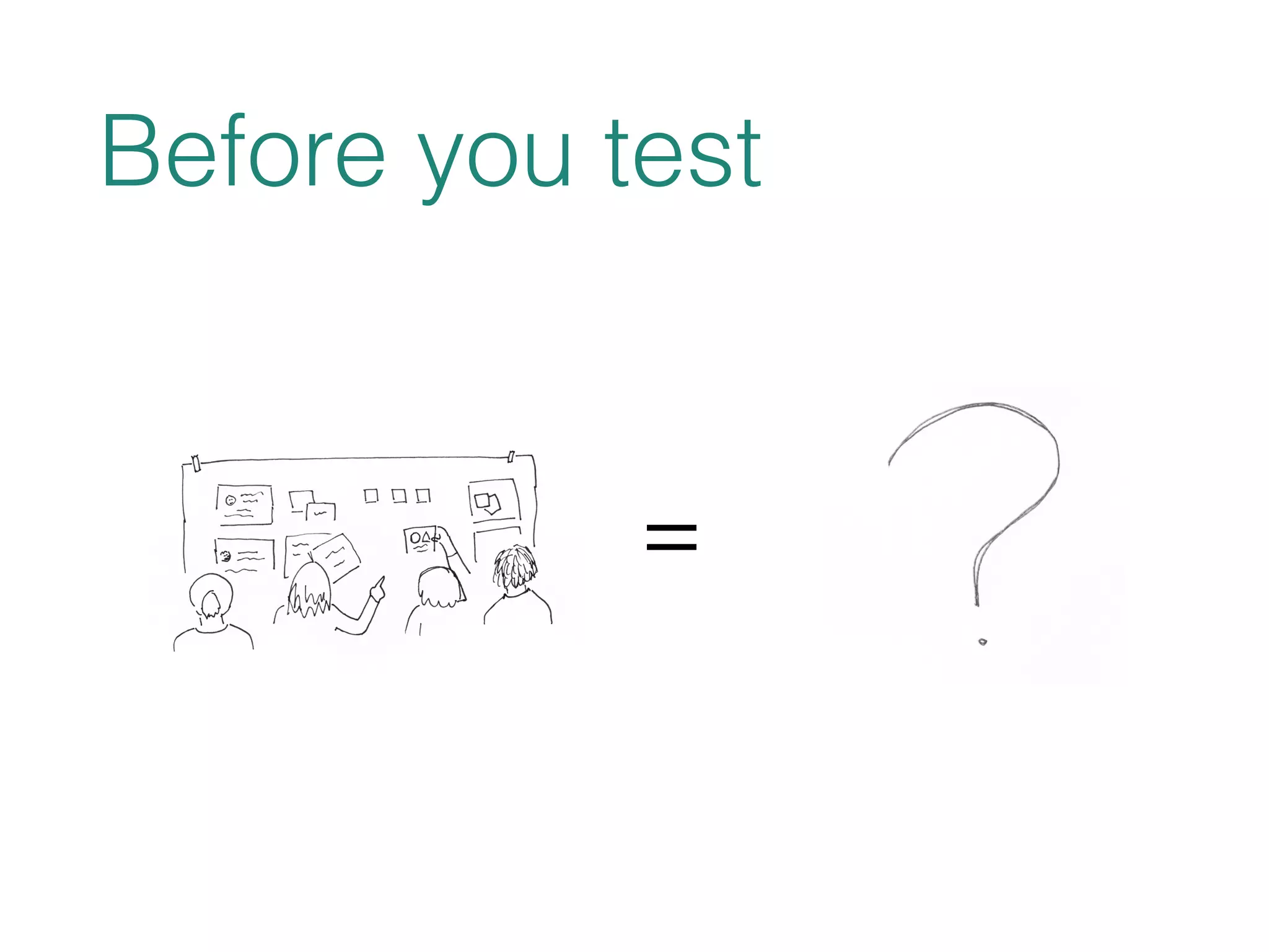 Before you test 
= 
 