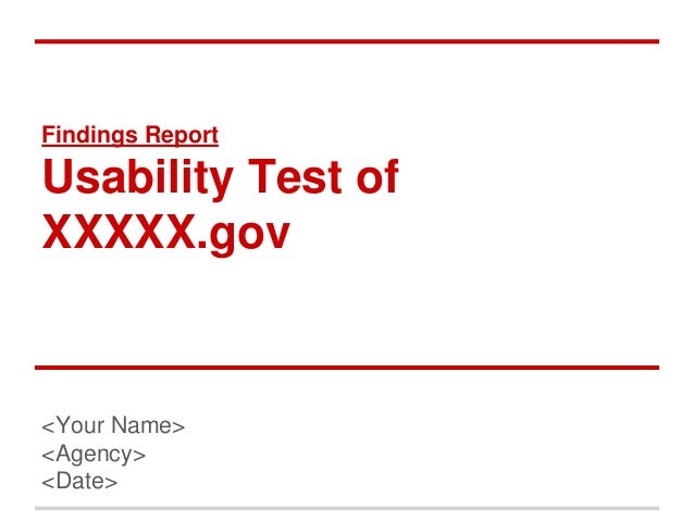 usability testing report template