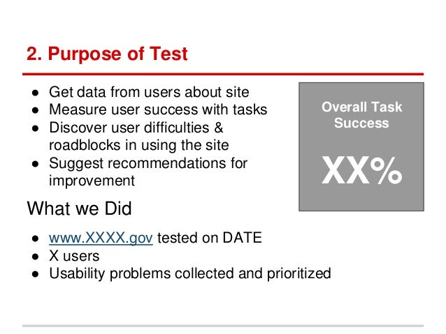 Usability Test Report Template