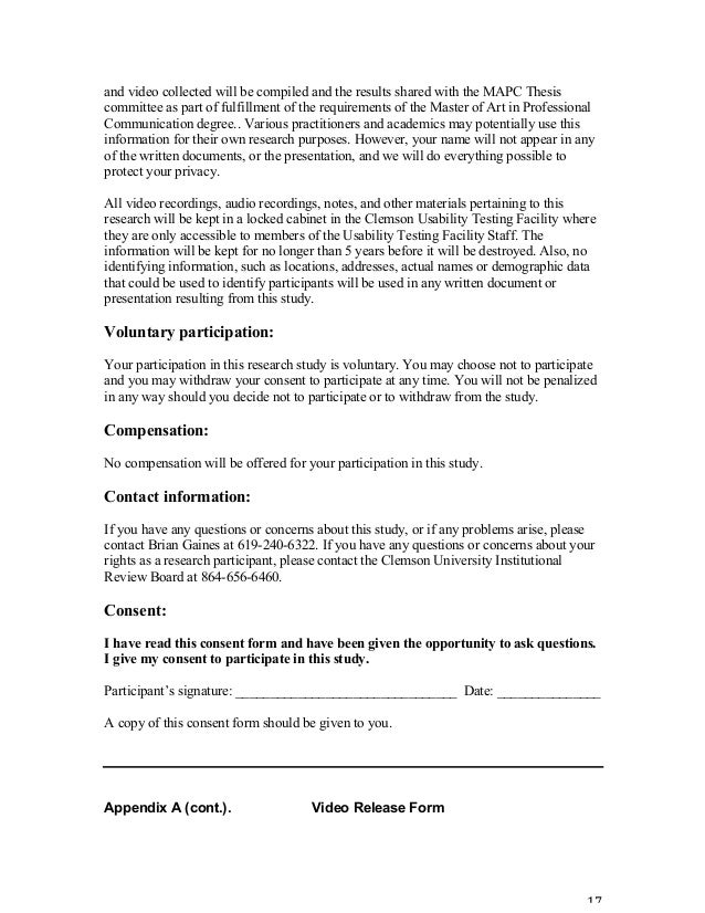 Master thesis usability
