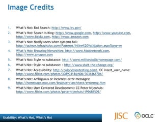 Selected ReadingsNielsen, Jakob. “Top-10 Application-Design Mistakes.” Alertbox (February 19, 2008), http://www.useit.com/alertbox/application-mistakes.html.Nielsen, Jakob. “Top 10 Mistakes in Web Design.” Alertbox (2011), http://www.useit.com/alertbox/9605.html.Nielsen, Jakob. “Usability in the Movies—Top 10 Bloopers.” Alertbox (December 18, 2006), http://www.useit.com/alertbox/film-ui-bloopers.html.“User Interface Design.” Usernomics: A Division of Interface Analysis Associates. http://www.usernomics.com/user-interface-design.html (accessed May 24, 2011).